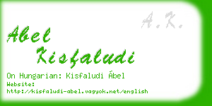 abel kisfaludi business card